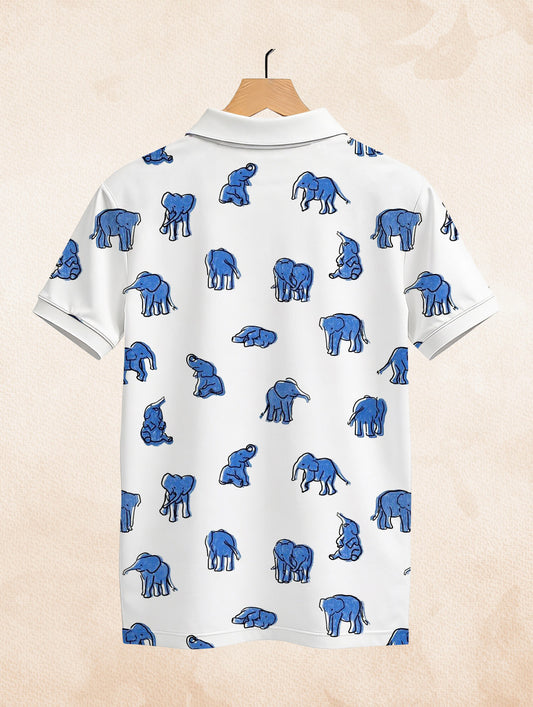 Small Elephant Printed Polo #PP114