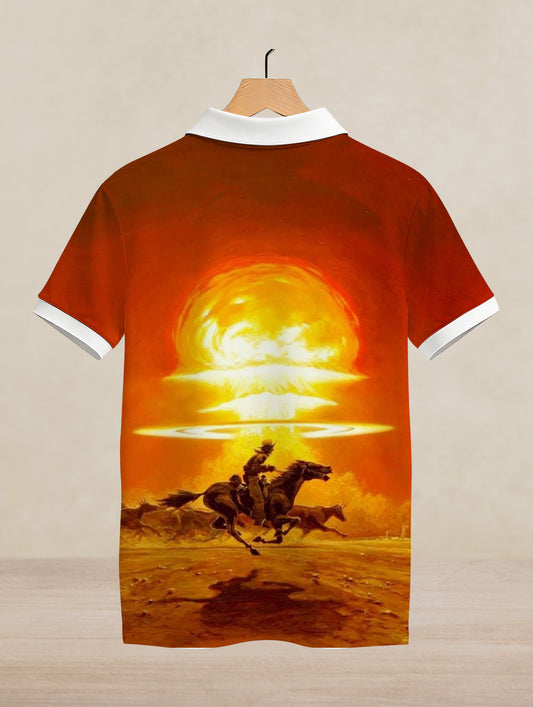Horse Rider Printed Polo #PP113
