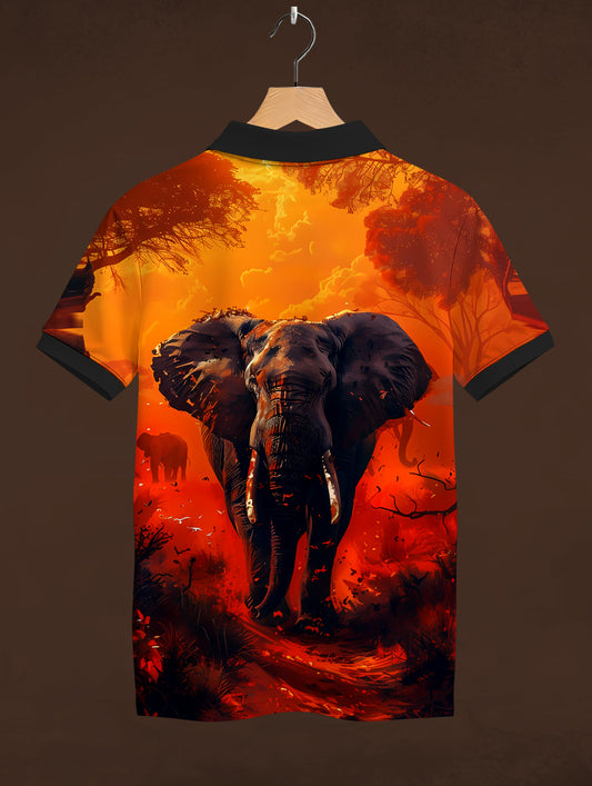 Elephant Printed Polo Tee #PP150