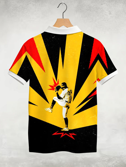 Baseball Printed Polo Tee #PP154