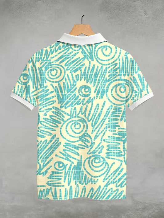 Line Doodle Polo T-Shirt #PP126