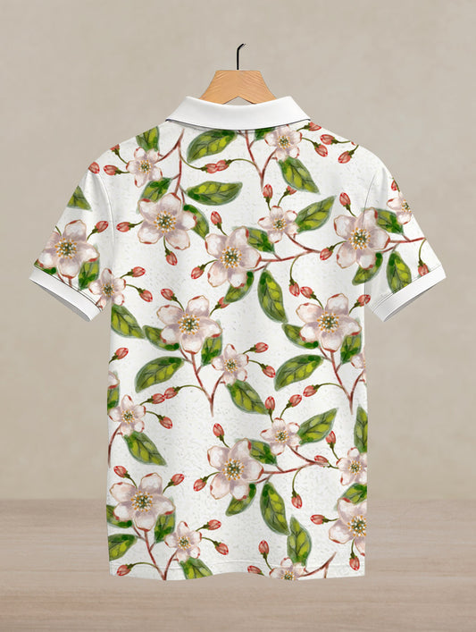 Green Leaf Printed Polo #PP120