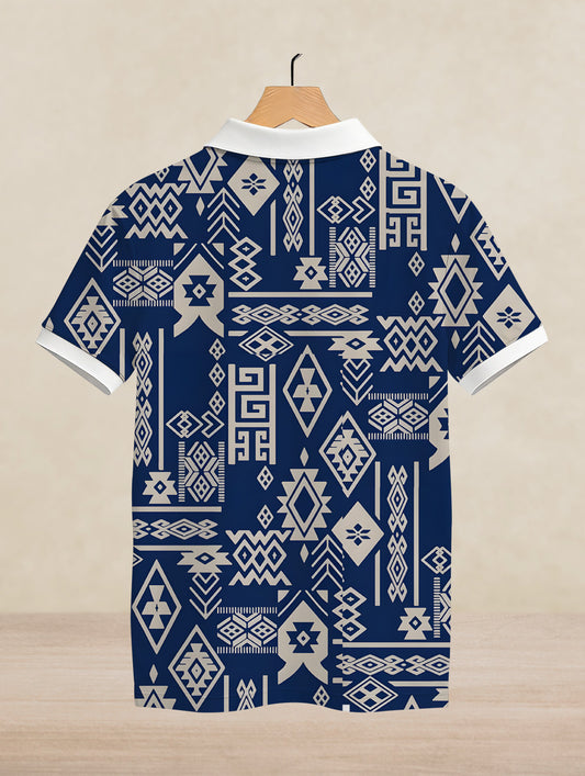 Ethnic Pattern Printed Polo #PP117