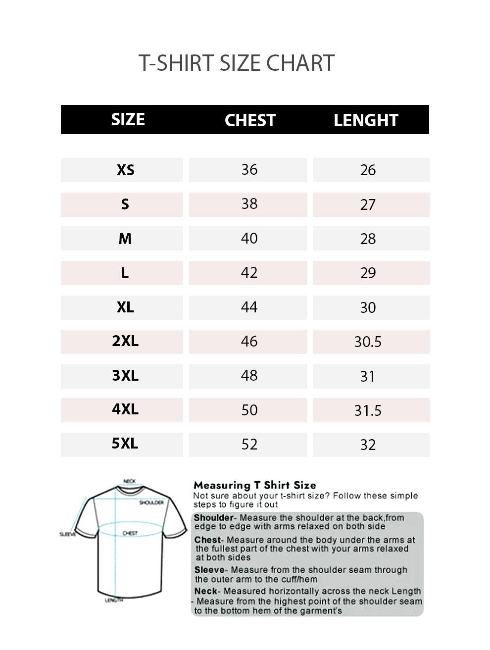 Alphabet Printed Tees #PT102