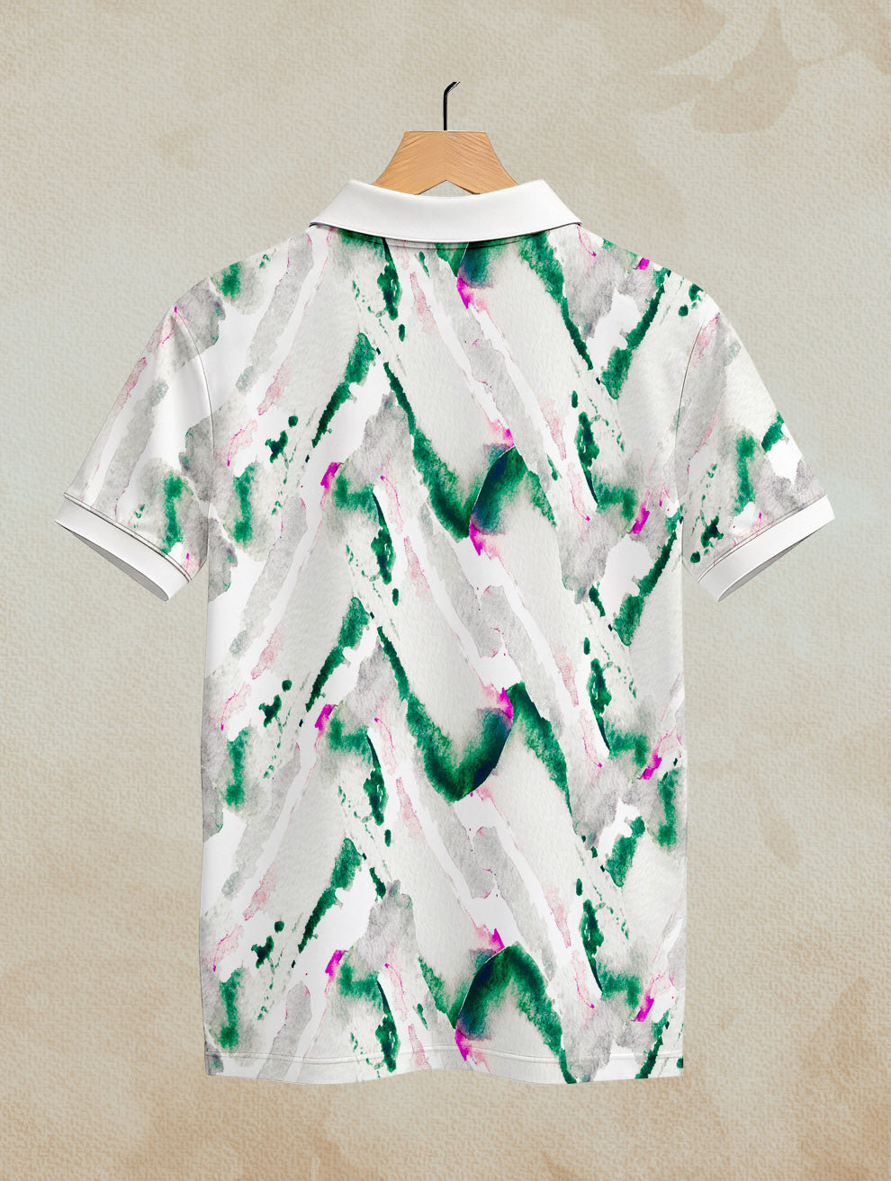 Watercolour Seamless Printed Polo #PP123