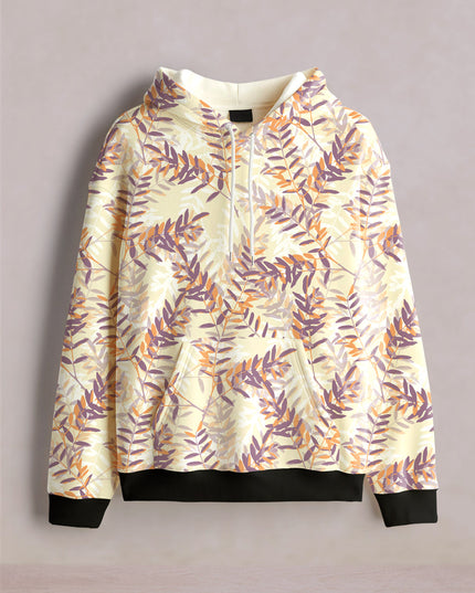 Leaf Print Hoodie #110