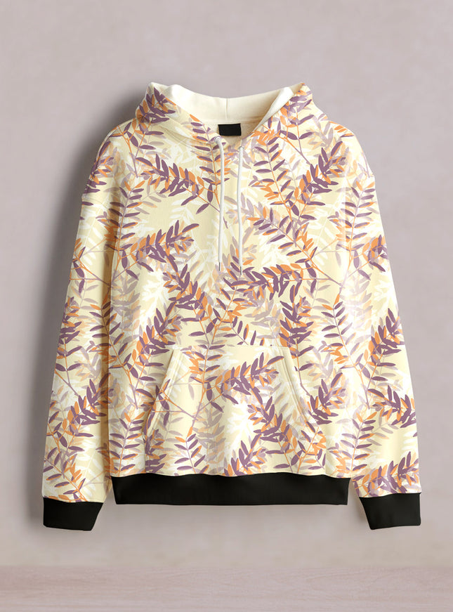 Leaf Print Hoodie #110