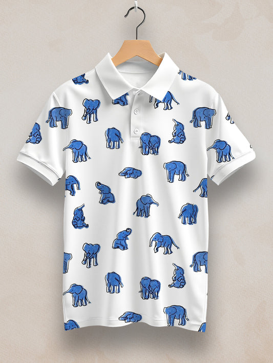 Small Elephant Printed Polo #PP114