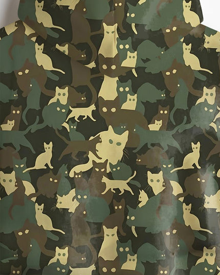 Camo Cat Printed Hoodie #111
