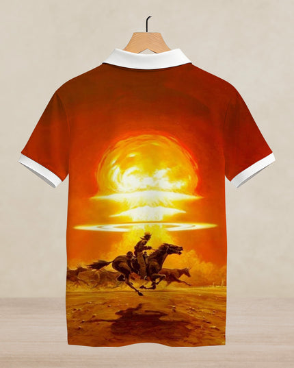 Horse Rider Printed Polo #PP113