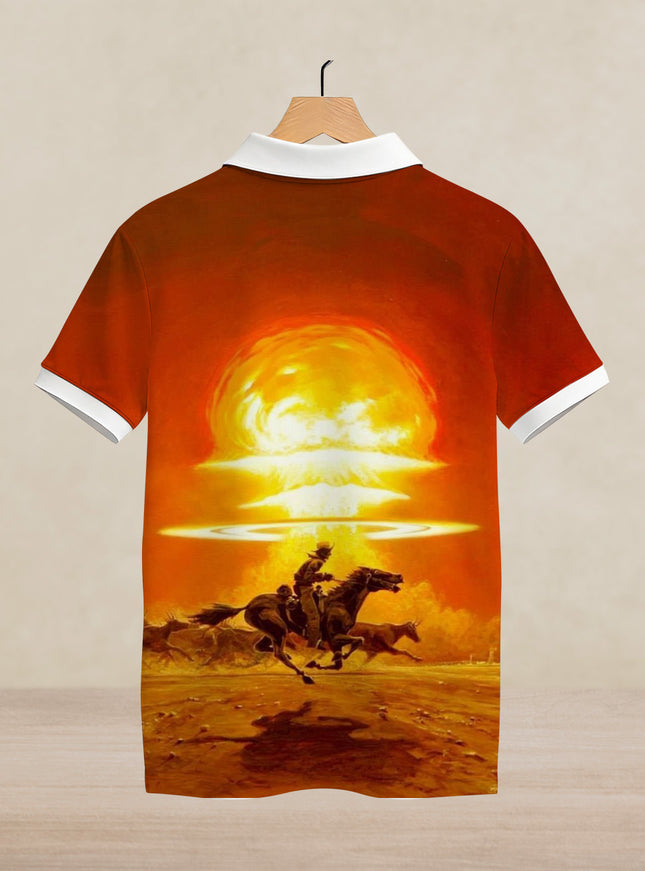 Horse Rider Printed Polo #PP113