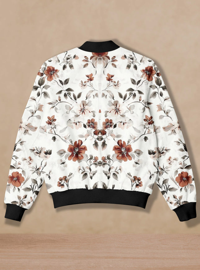 Classic Floral Art Bomber Jacket #BJ101