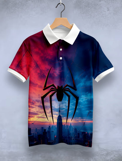 Big Spider Printed Polo #PP112