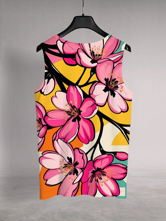 Pink Floral Printed Sando #110