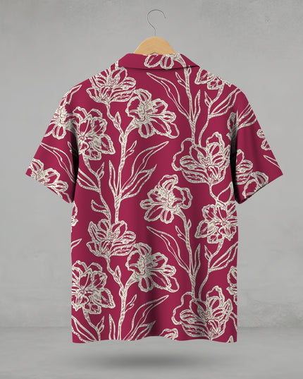 Hand-Drawn Bloom Print Shirt