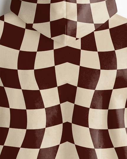 Retro Brown Printed Hoodie #113