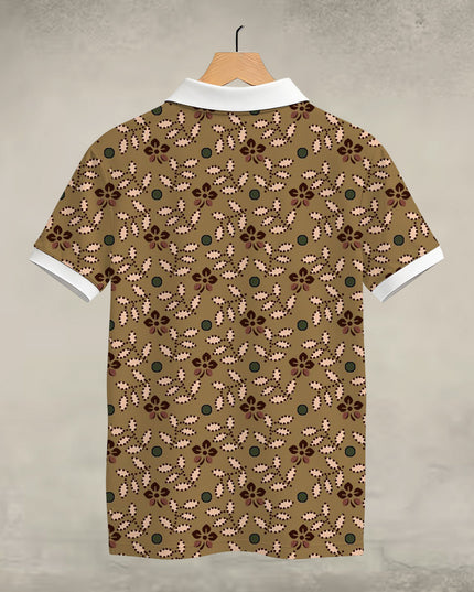 Hand Drawn Floral Printed Polo #PP111