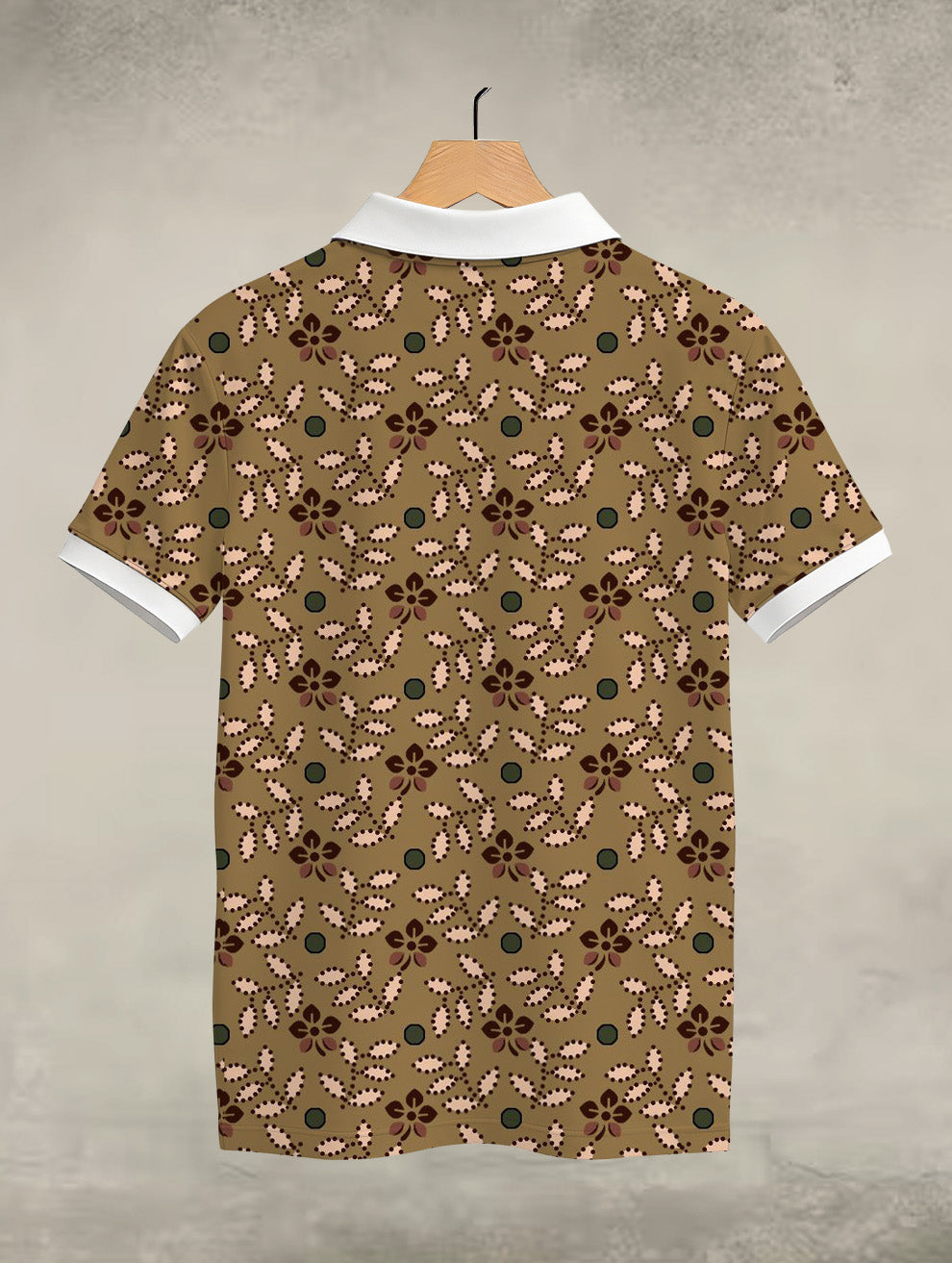 Hand Drawn Floral Printed Polo #PP111
