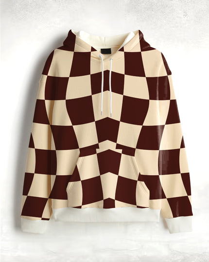 Retro Brown Printed Hoodie #113