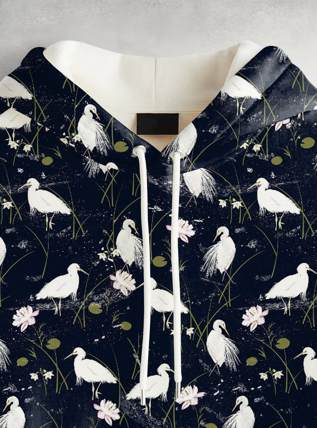 Heron Printed Hoodie #114