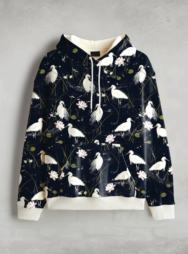 Heron Printed Hoodie #114