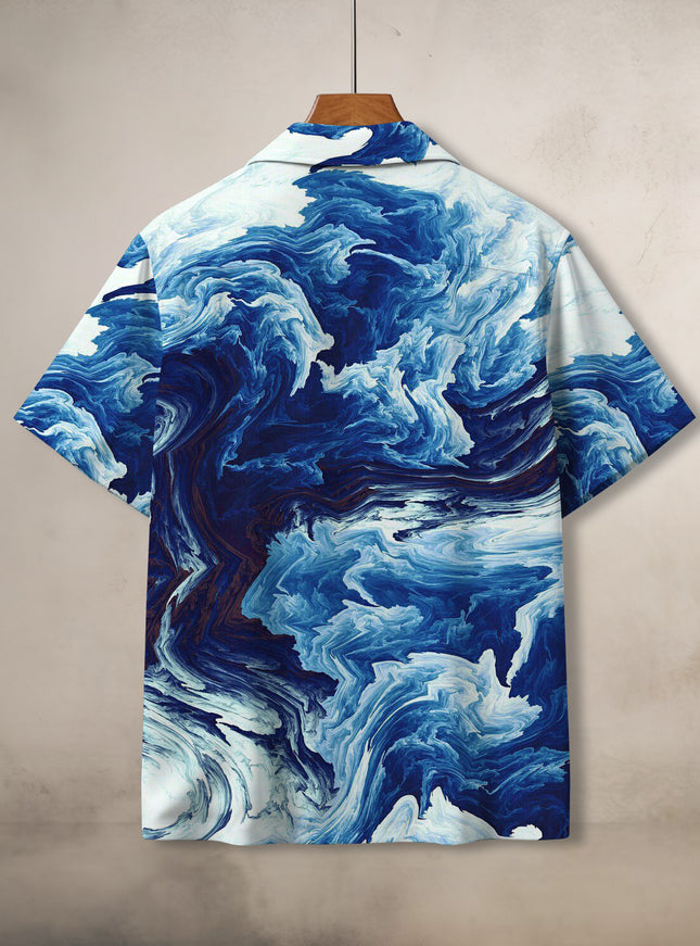 Blue Waves Printed Shirt