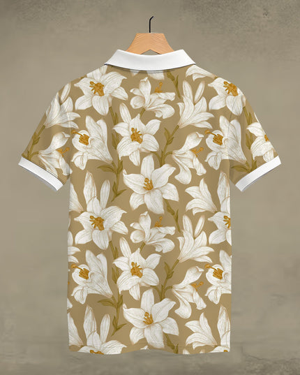 Lily Floral Printed Polo #PP109