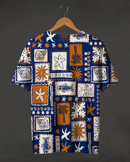 Oceanic Patchwork Printed T-Shirt #PT176