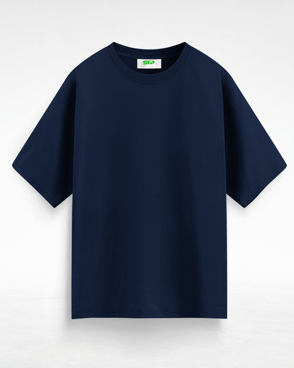 Navy Blue Basic Oversized T-Shirt #125