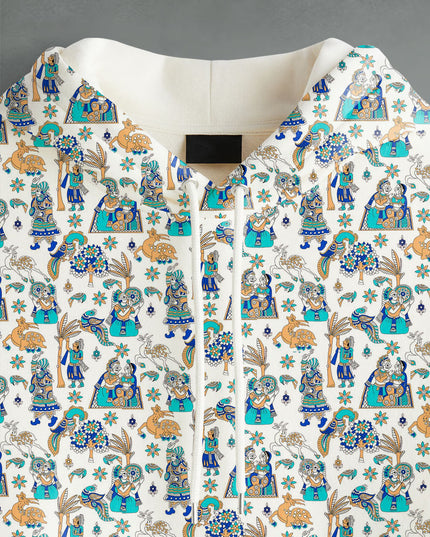 Traditional Handloom Printed Hoodie #118