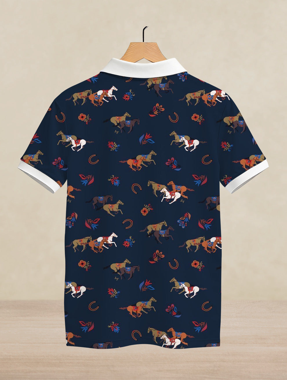 Horses Printed Polo #PP106