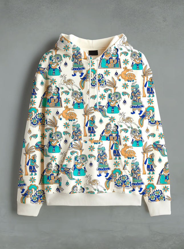 Traditional Handloom Printed Hoodie #118