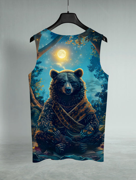 Bear Worshiping Printed Sando #129
