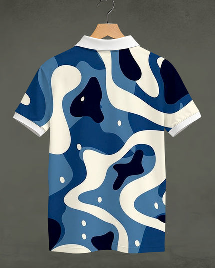 Ocean Camo Printed Polo Tee #PP184