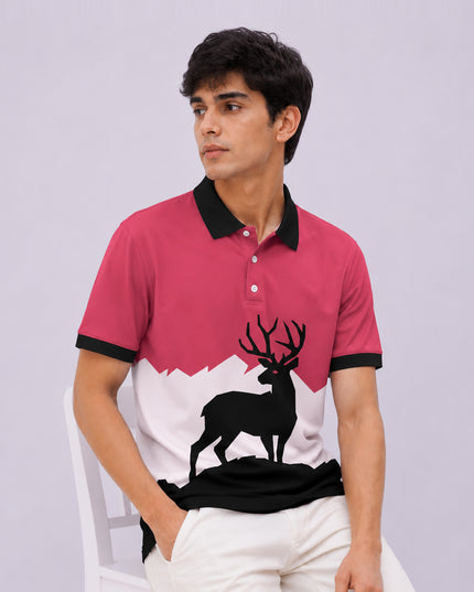 Dear Print Polo T-Shirt #PP152