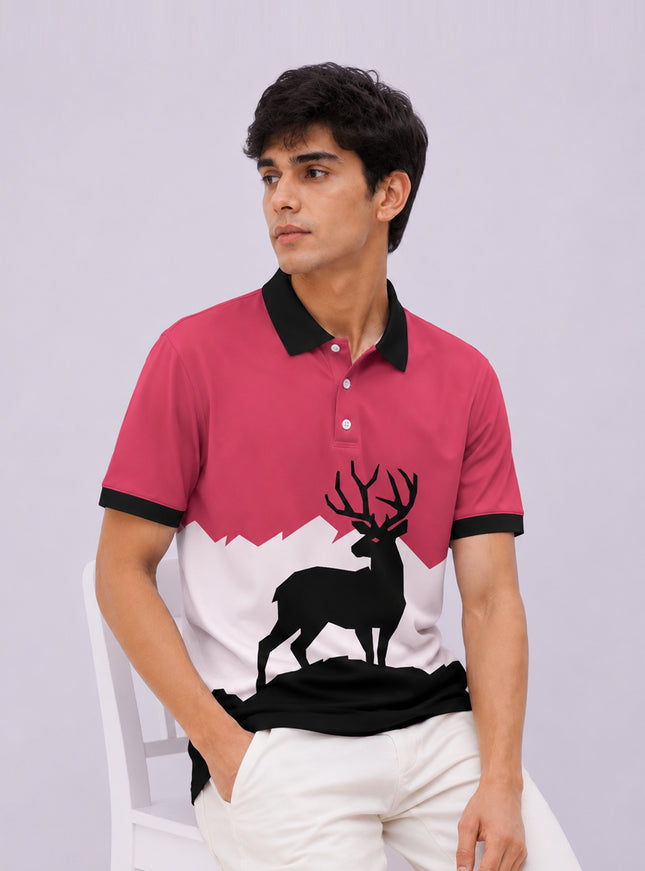 Dear Print Polo T-Shirt #PP152