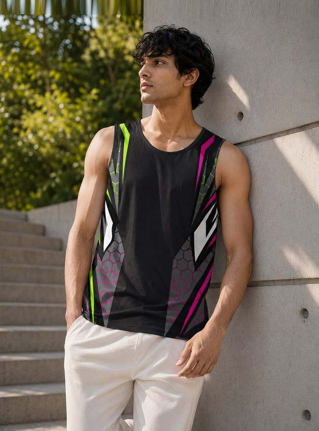 Cyber Hex Printed Sando #157