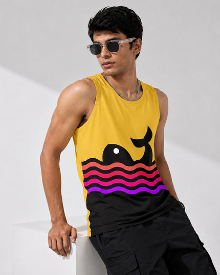 Whale Wave Printed Sando #142