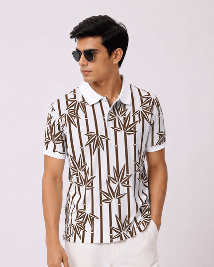 Bamboo Printed Polo #PP118