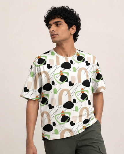 Scribble Arch Print T-Shirt #PT174