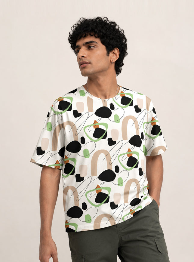 Scribble Arch Print T-Shirt #PT174