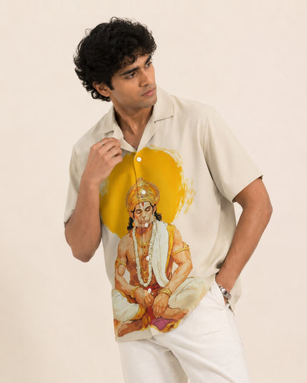 Power of Hanuman Printed Shirt