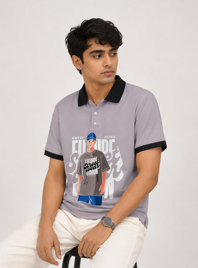 Street Wear Printed Polo T-Shirt #PP178