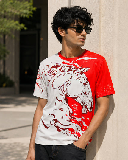 Horse Art Printed T-Shirt #PT155