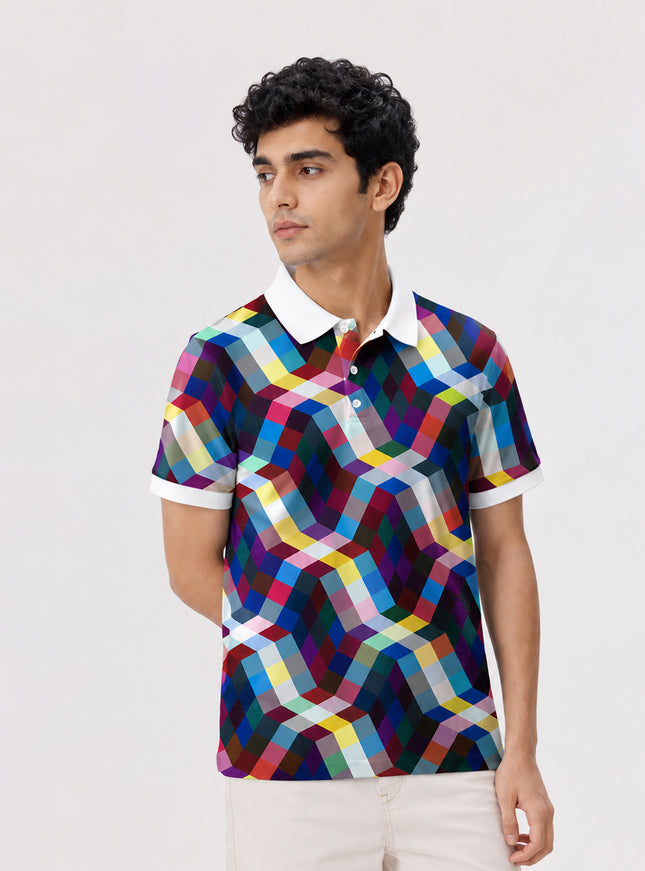 Mosaic Printed Polo #PP115