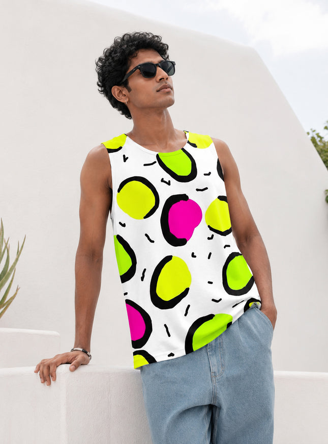 Memphis Geometry Printed Sando #152