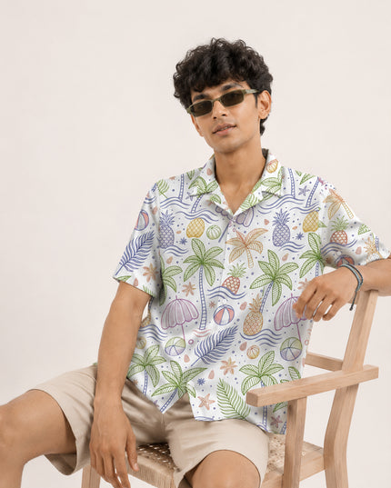 Tropical Tree Printed Shirt