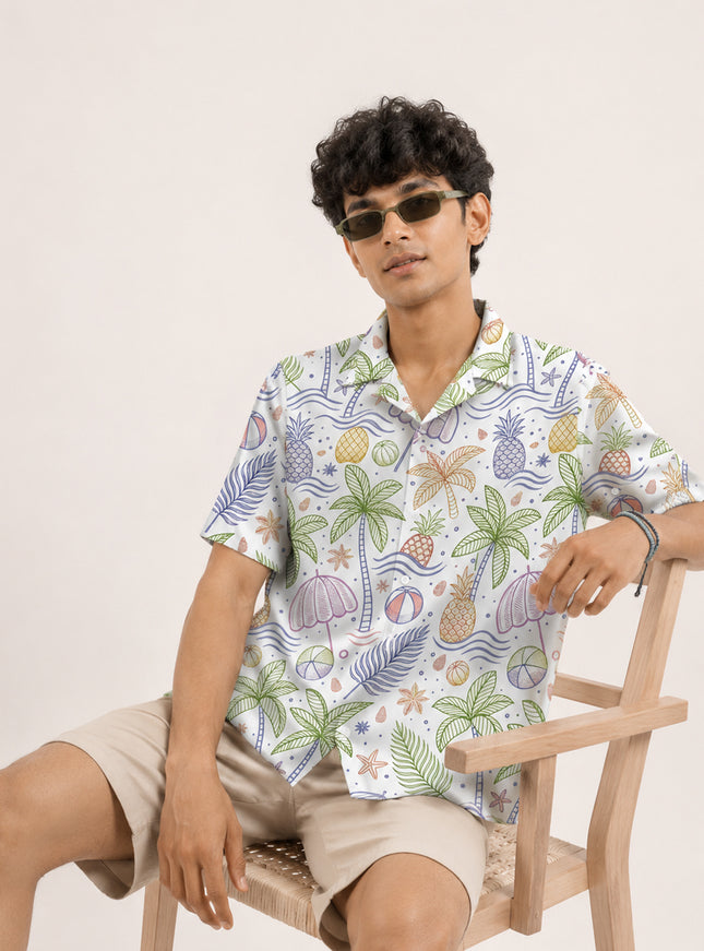 Tropical Tree Printed Shirt