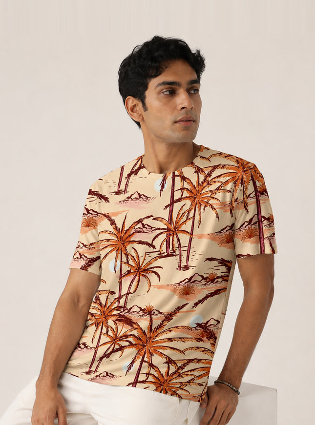 Summer Island Print T-Shirt #PT134