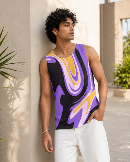 Marble Fluid Print Sando #154